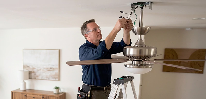 Ceiling Fan Light and Switch Repair in Delaware