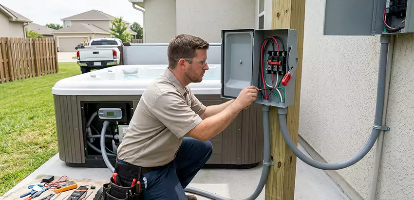 Outdoor Hot Tub Electrical Installation in Delaware