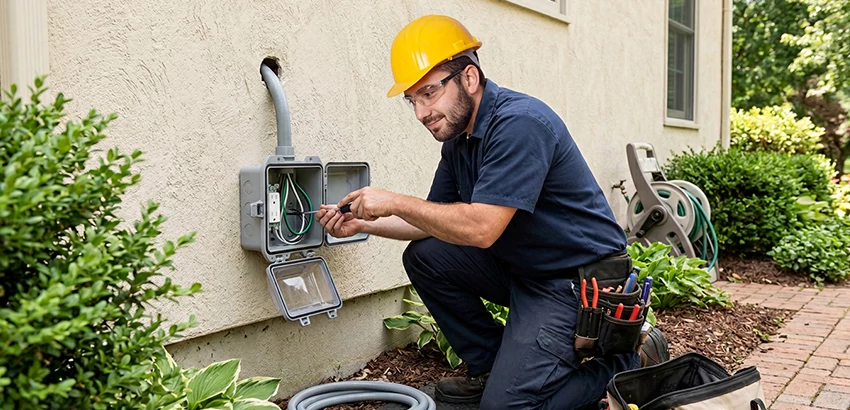 Outdoor Outlet Installation on Vinyl Siding in Delaware